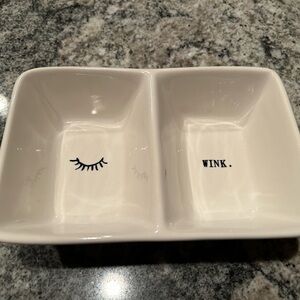 White Ceramic Divided Dish